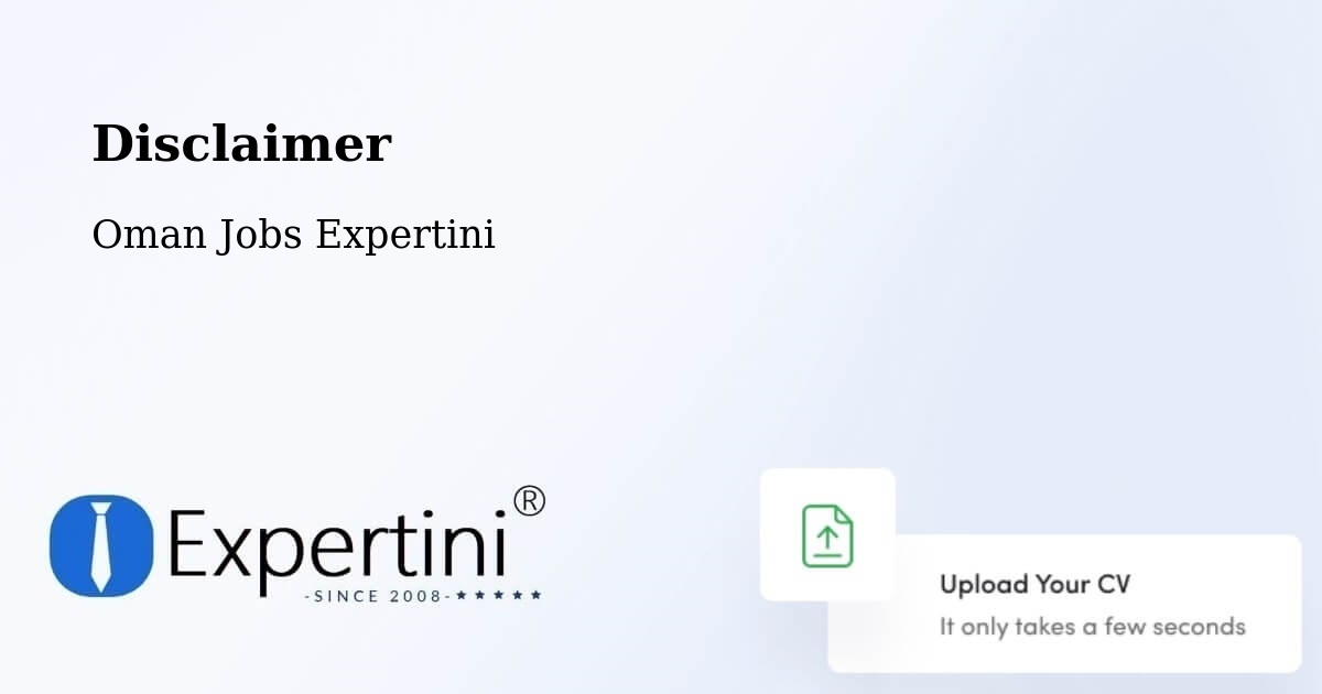Disclaimer – Izkī - Oman Jobs Expertini